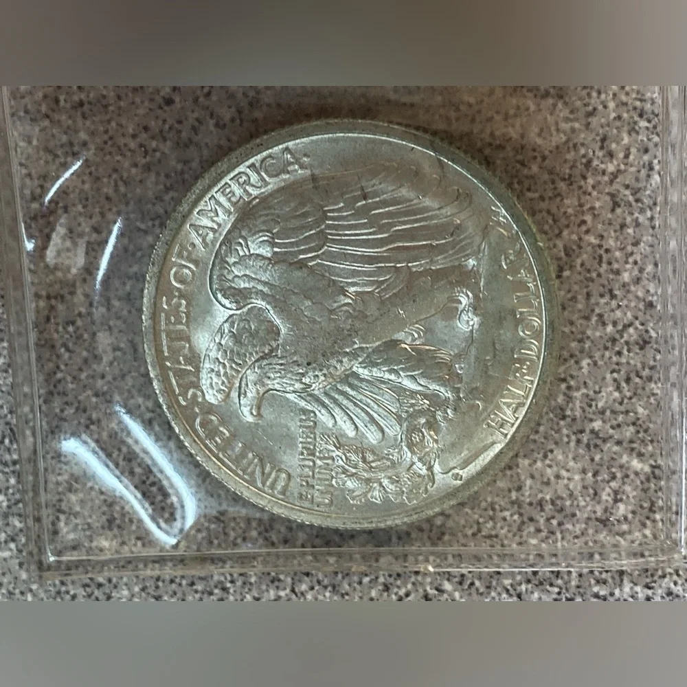 1942-S Walking Liberty Half Dollar Coin - Picture 3 of 16